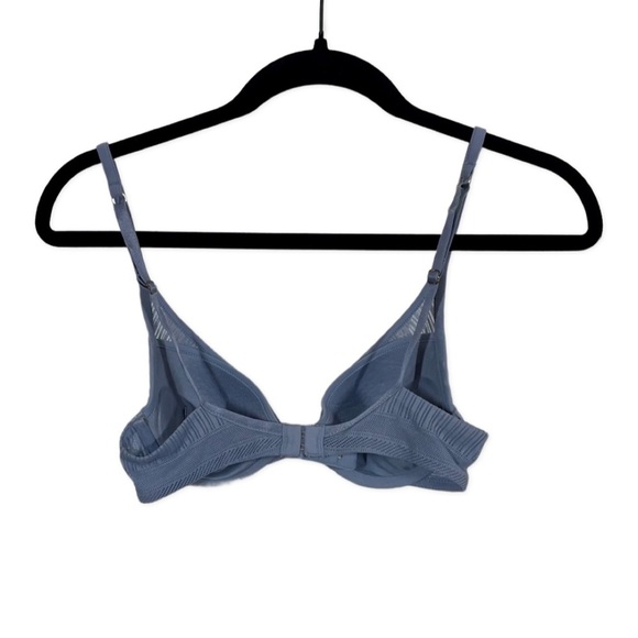 ThirdLove Everyday Lace Uplift Plunge Bra in Tempest Blue Push Up 32B 1/2 - Picture 6 of 8